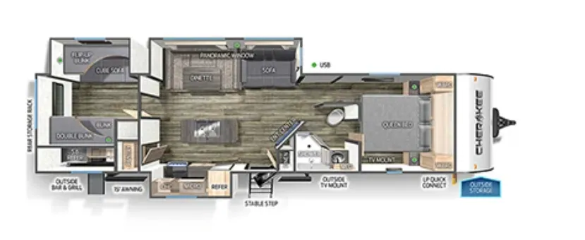 Forest River Cherokee 304BH floor plan