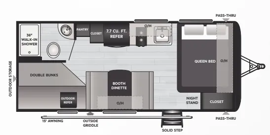 Keystone Hideout Sport 201BH floor plan