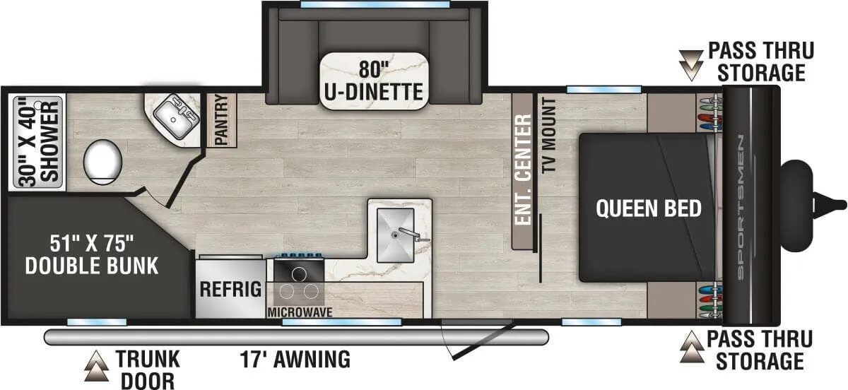 K-Z Sportsmen Select 241BHSL floor plan