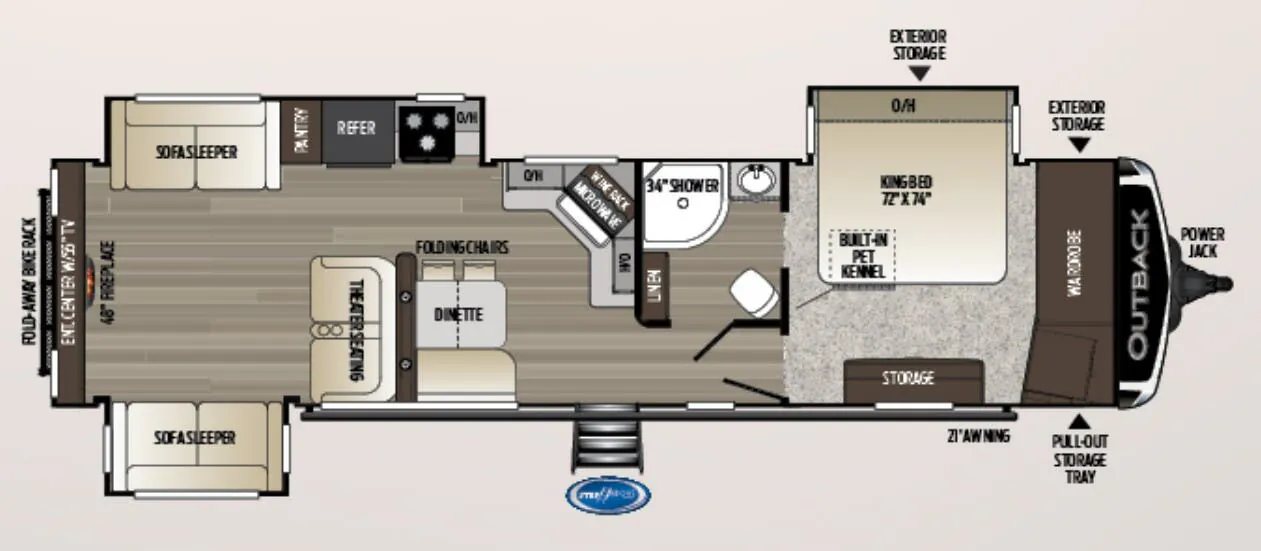 Keystone Outback 341RD floor plan