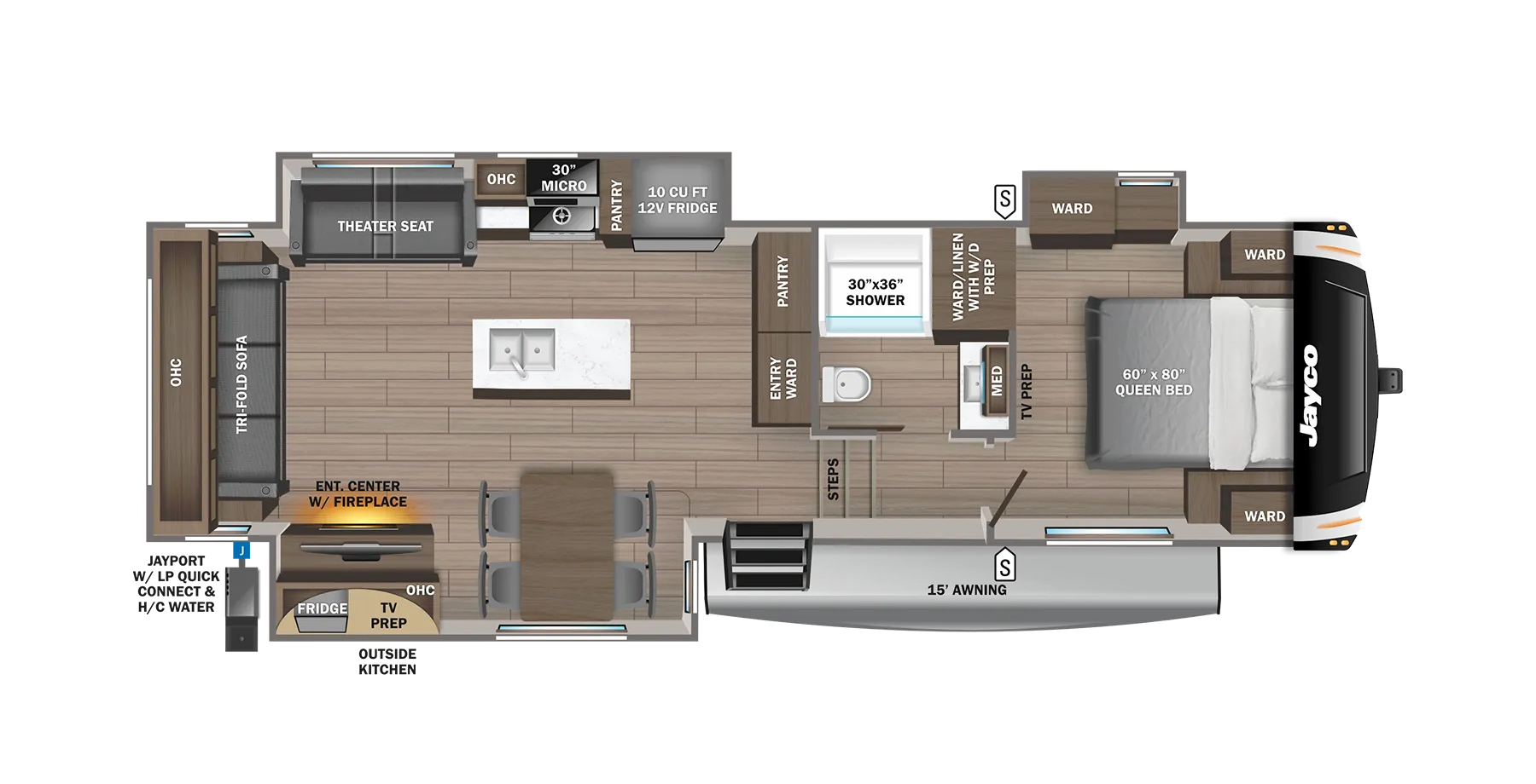 Jayco Eagle 30.5RSOK floor plan