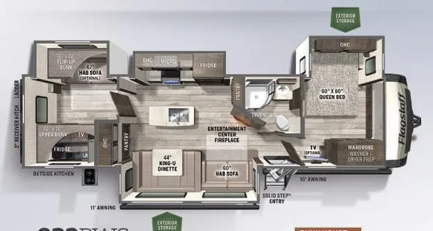 Forest River Flagstaff Classic 832BWS floor plan