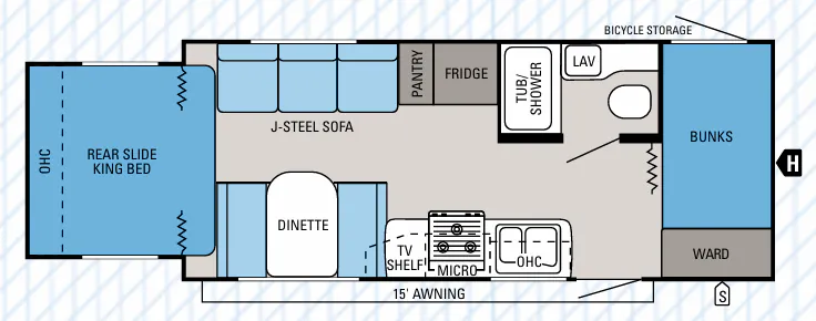 Jayco Jay Feather X213 floor plan