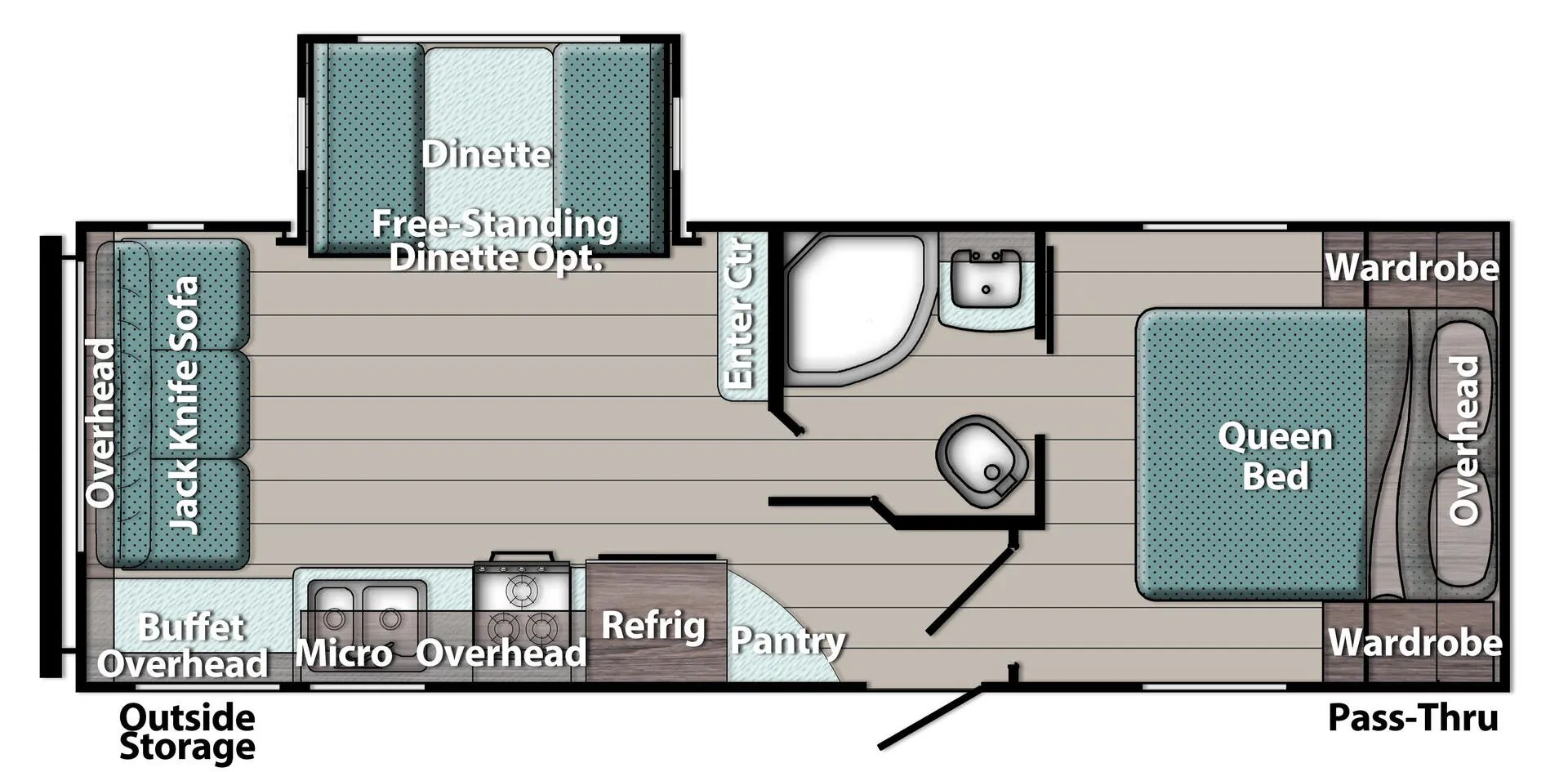 Gulf Stream Trailmaster Lite Ultra-Lite 236RL floor plan
