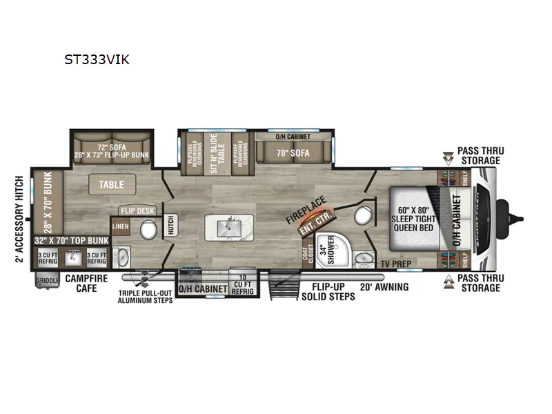 2025 Venture RV SportTrek ST333VIK — Floor plan