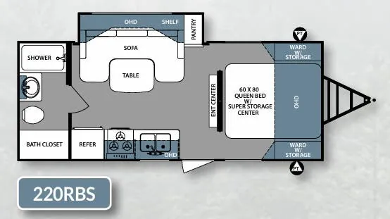 2015 Forest River Surveyor 220RBS — Floor plan