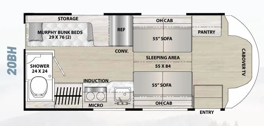 2024 Coachmen Cross Trail EV 20BH - Floor plan