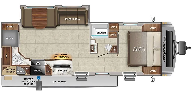 2022 Jayco White Hawk 27RK floor plan
