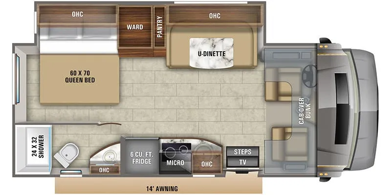 2019 Jayco Melbourne Prestige 24LP - Floor plan