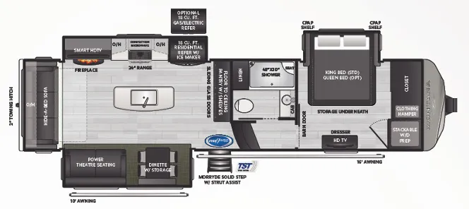 2023 Keystone Montana 3123RL - Floor plan