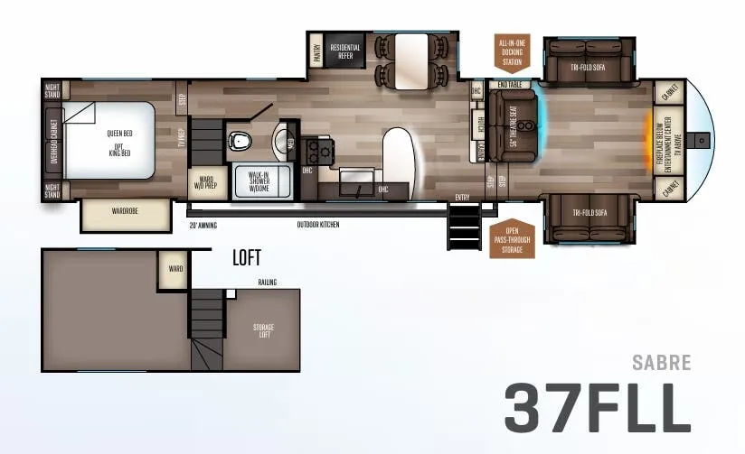 Forest River Sabre 37FLL floor plan