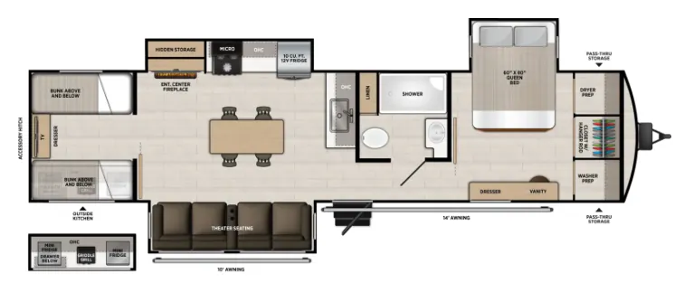 Forest River Salem Hemisphere 301FAM floor plan