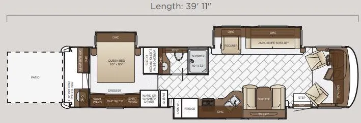 Newmar Canyon Star 3924 floor plan