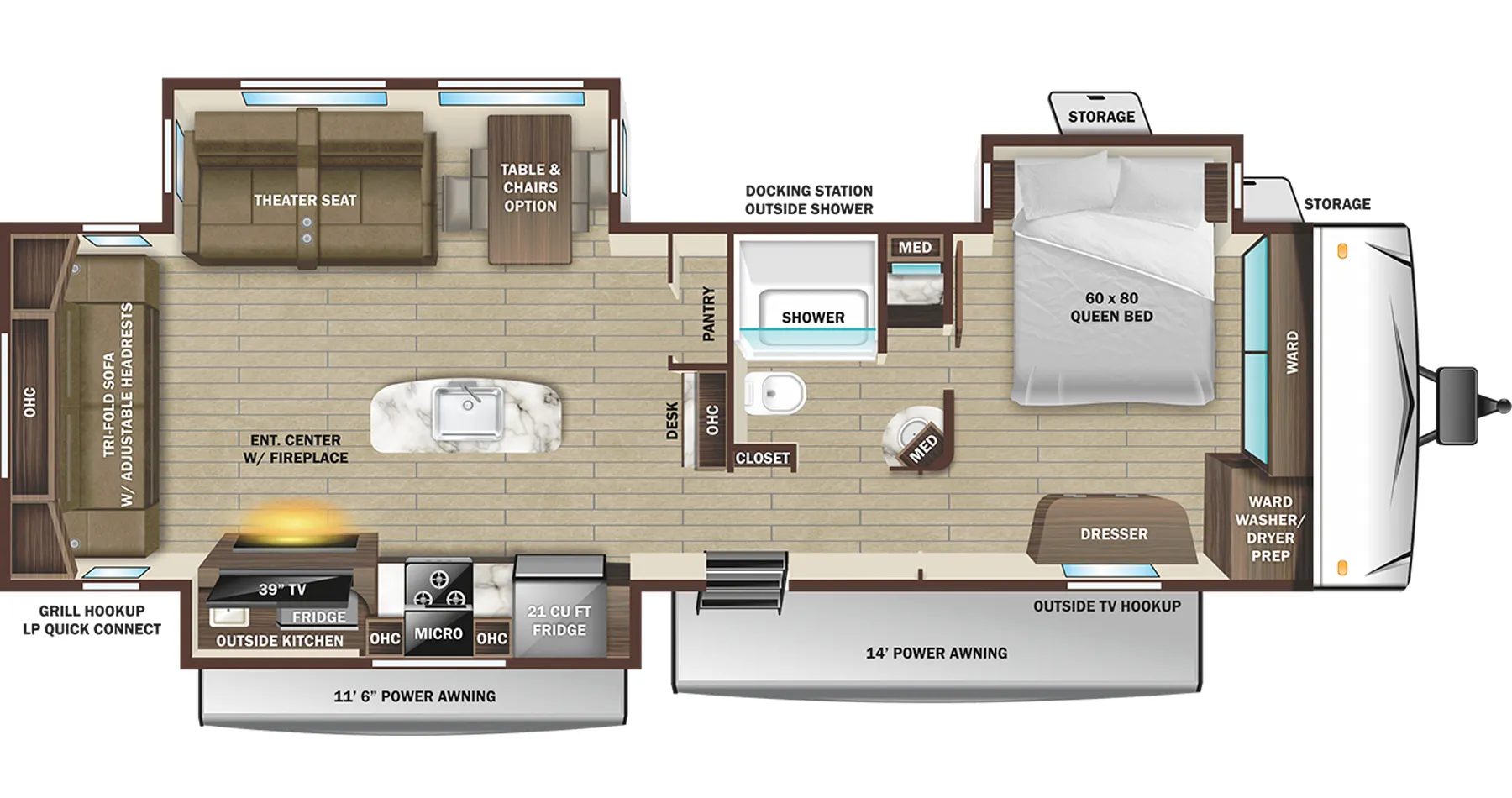 Highland Ridge Silverstar 322RLS floor plan