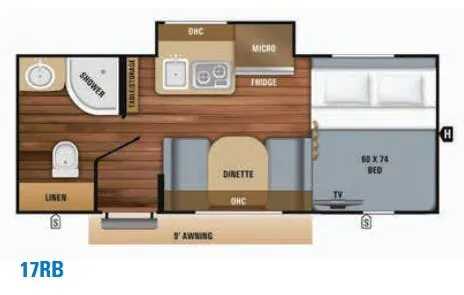 Jayco Hummingbird 17RB floor plan