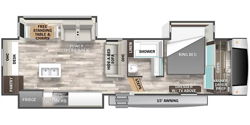 Forest River Cedar Creek Experience 3125RD floor plan