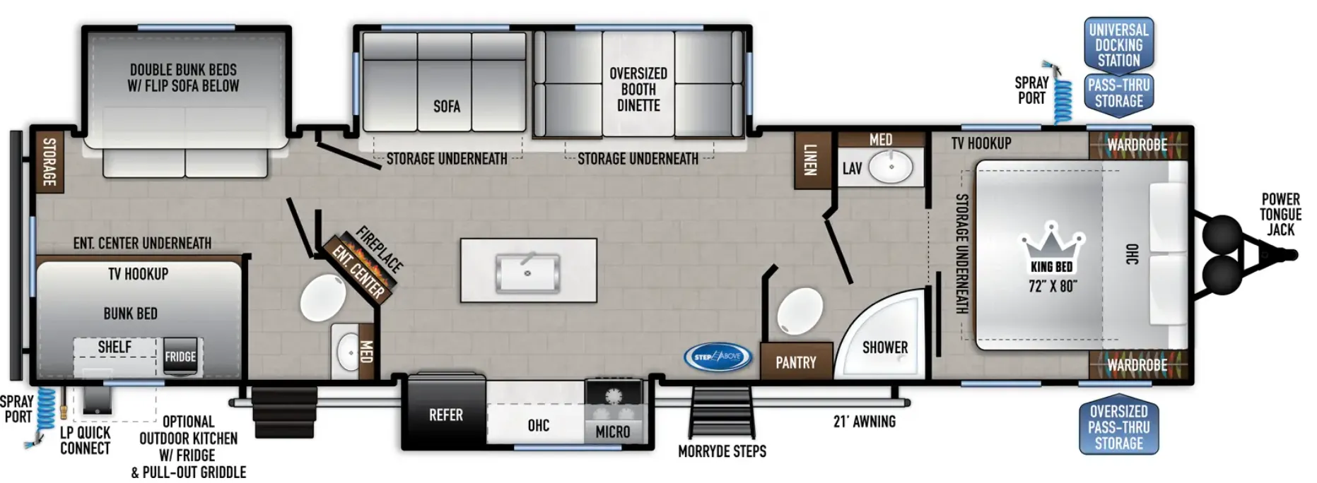 East to West Silver Lake 33K2B floor plan