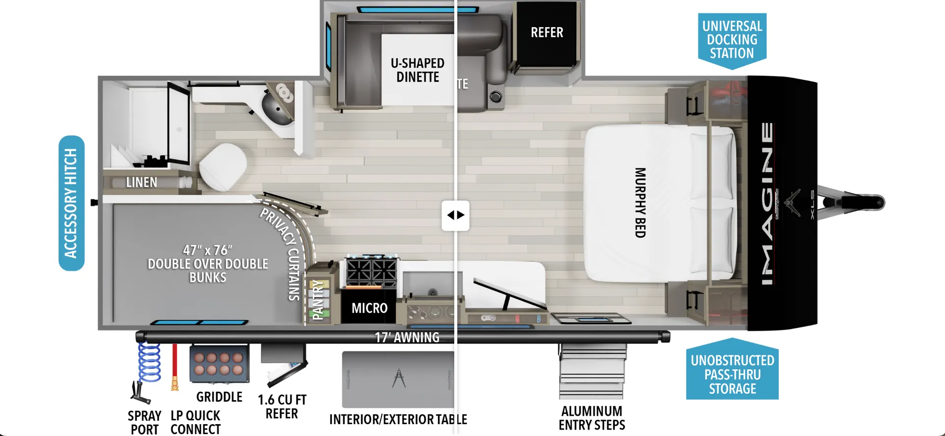 2026 Grand Design Imagine XLS 21MBE - Floor plan
