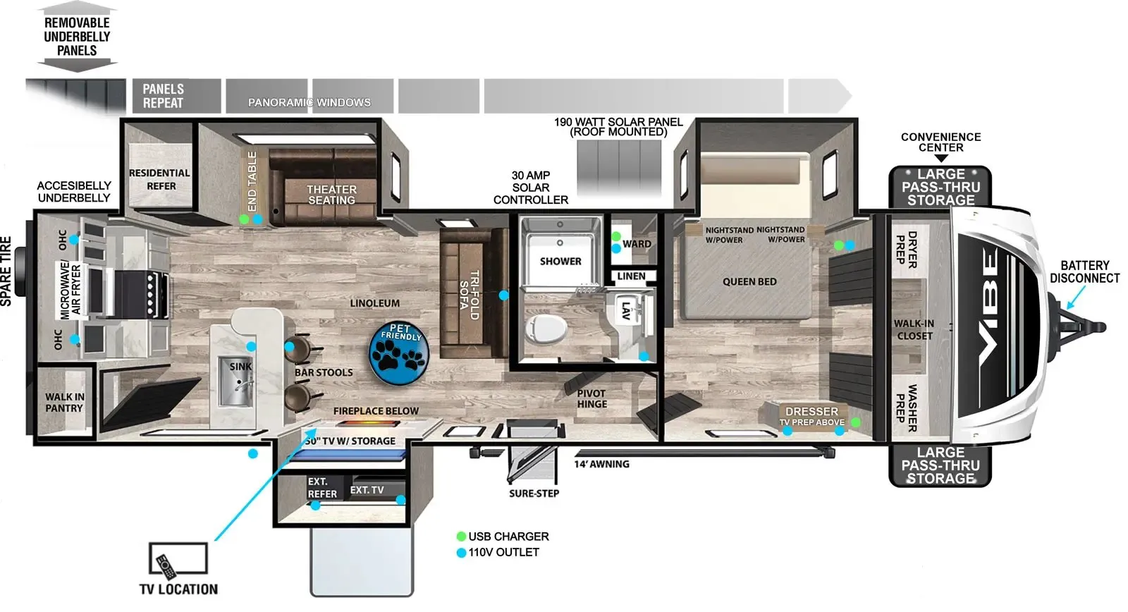 2024 Forest River Vibe 31ML - Floor plan