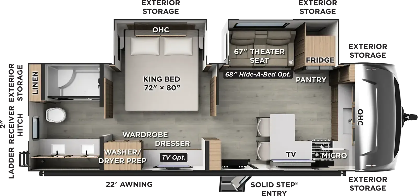 Forest River Flagstaff Super Lite 26MBR floor plan