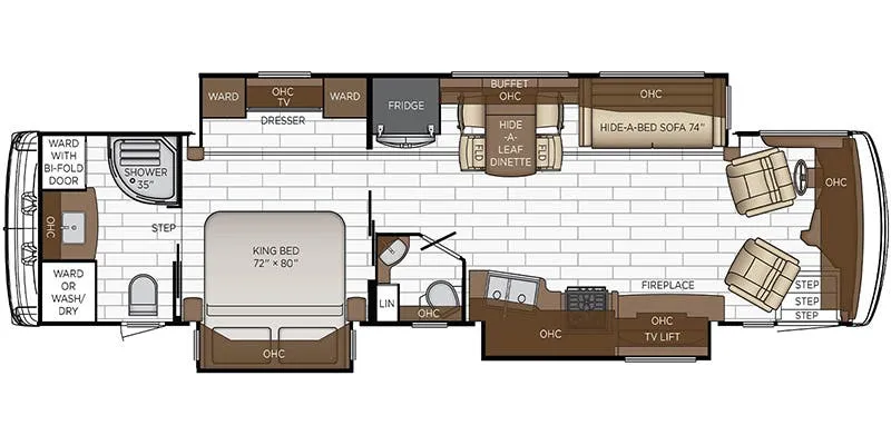 Newmar Dutch Star 3709 floor plan