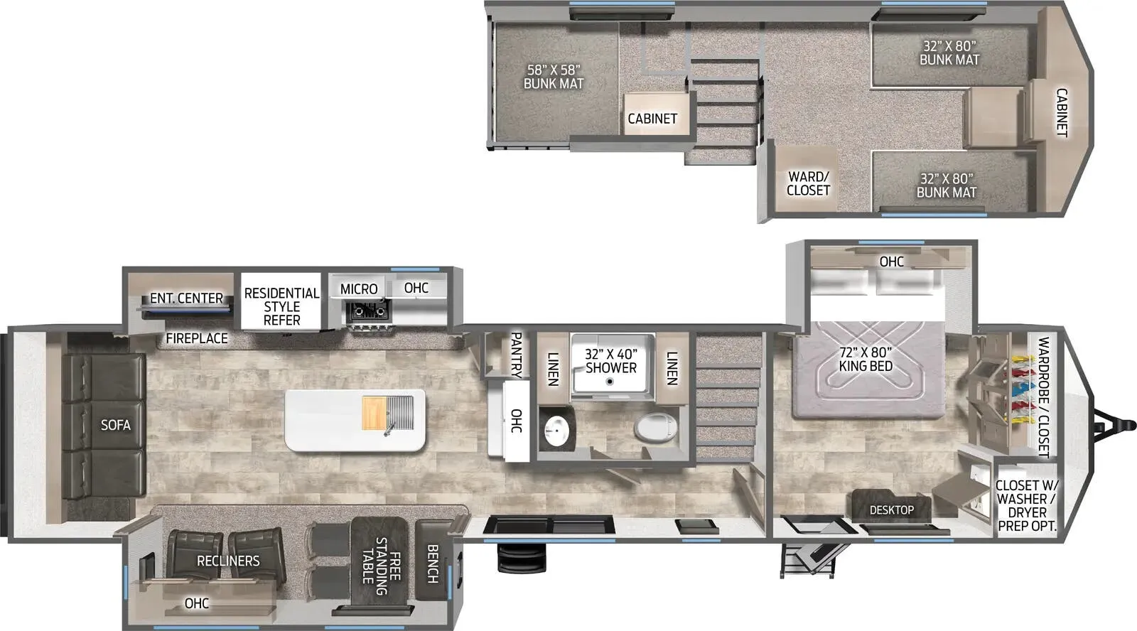 Palomino Puma 401RLFT floor plan