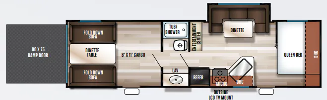 Forest River Cherokee Grey Wolf 27RR floor plan