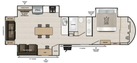 Forest River Wildwood Heritage Glen 321DRL floor plan