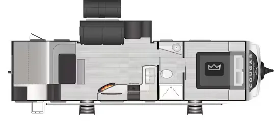 Keystone Cougar Half-Ton 30BHS floor plan