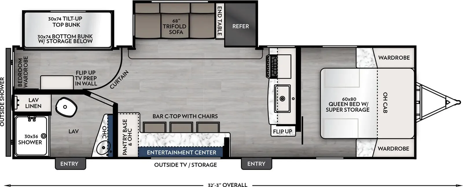 Coachmen Apex Ultra-Lite 246BARV floor plan