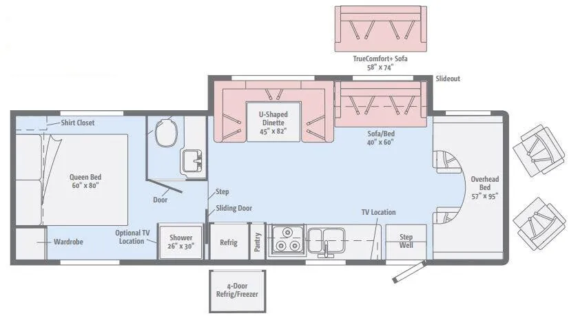 Winnebago Spirit 31K floor plan