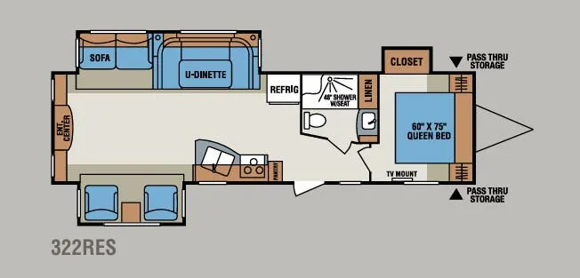 K-Z Spree 322RES floor plan