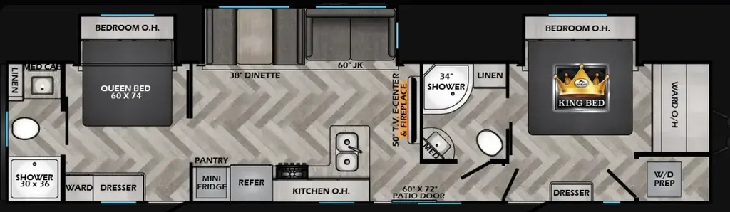 2025 CrossRoads Zinger 390DB floor plan