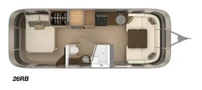 2019 Airstream Flying Cloud 26RB - Floor plan