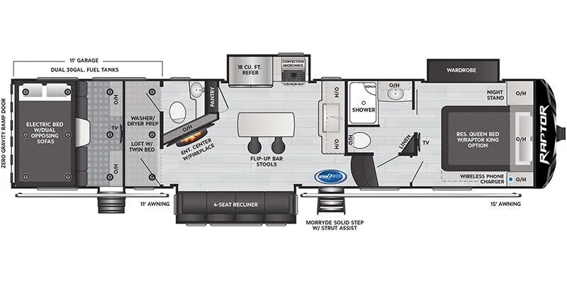 2020 Keystone Raptor 356 - Floor plan