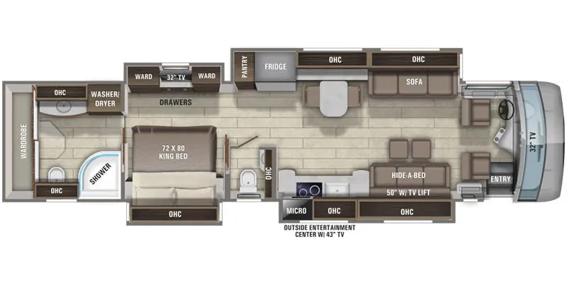 2022 Entegra Coach Aspire 44W - Floor plan