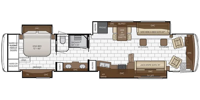 Newmar Ventana 4354 floor plan