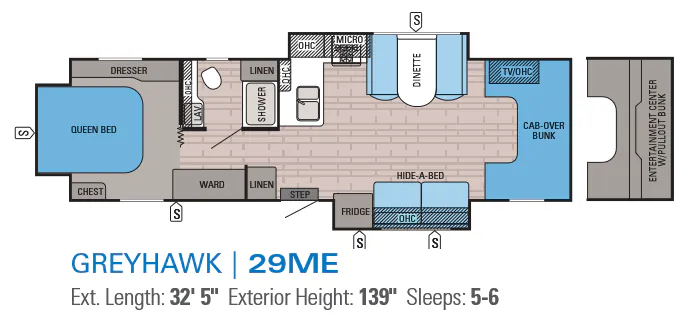 Jayco Greyhawk 29ME floor plan