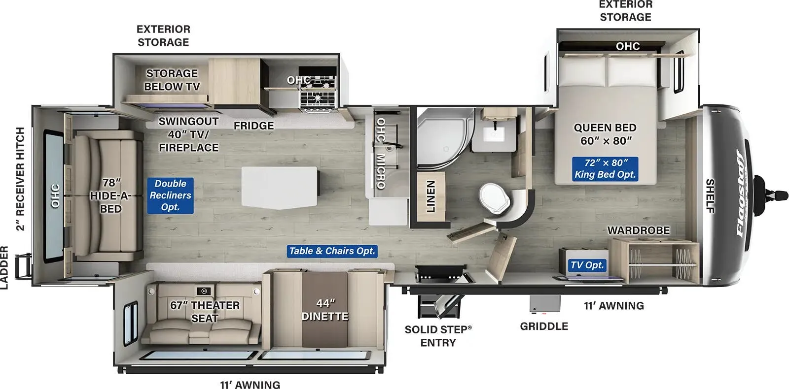 Forest River Flagstaff Super Lite 29RLBS floor plan