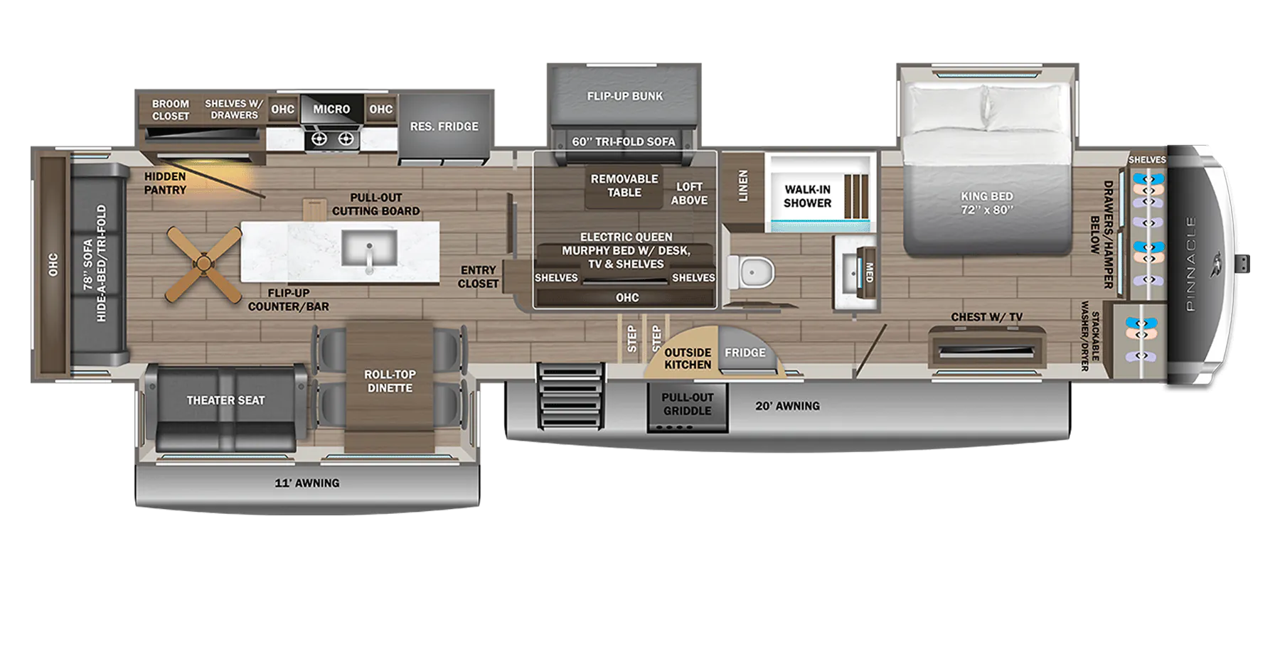 Jayco Pinnacle 38RLMD floor plan