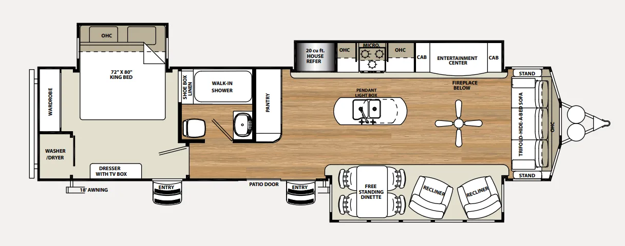 Forest River Sierra Destination 401FLX floor plan