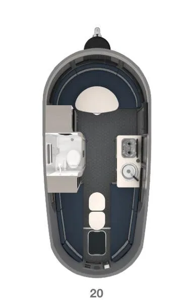 Airstream Basecamp 20 floor plan