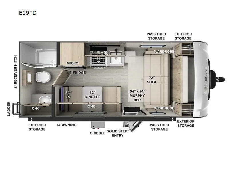 2024 Forest River Flagstaff E-Pro E19FD - Photo 3