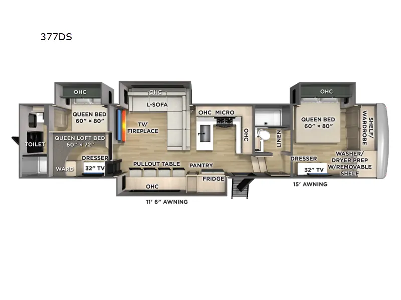 2027 Forest River Puma Mesa 377DS — Floor plan