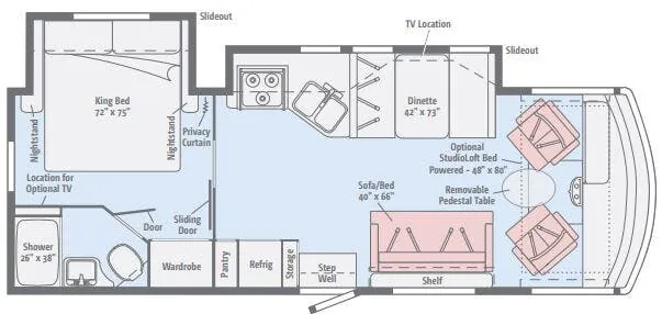 Winnebago Sunstar 27PE floor plan