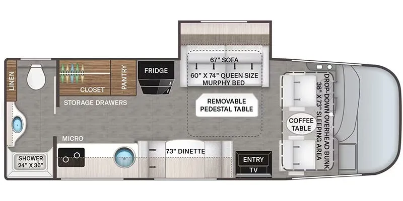 Thor Motor Coach Vegas 24.3 floor plan
