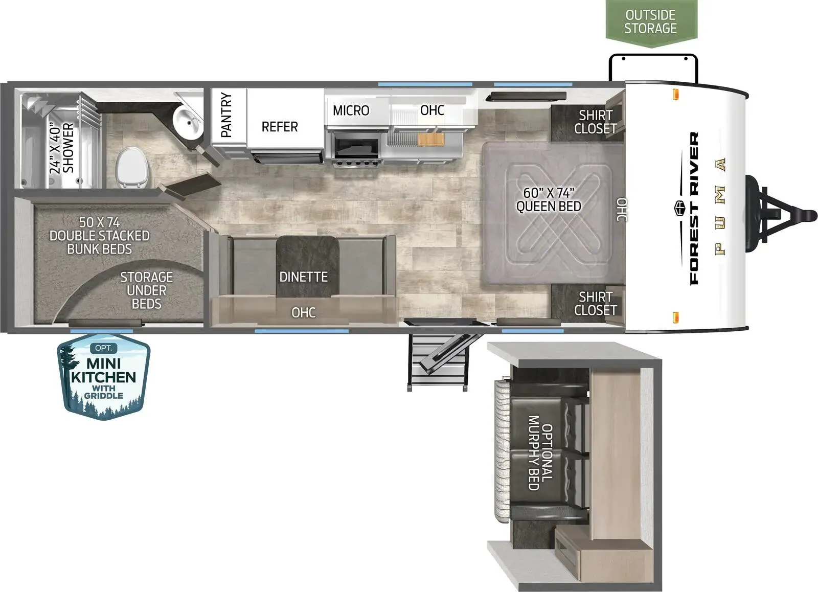 Palomino Puma Camping Edition 20BHCE floor plan