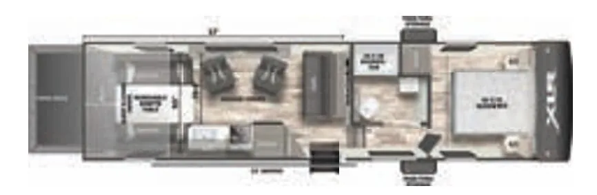 Forest River XLR Micro Boost 301XLRE floor plan