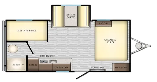CrossRoads Zinger Lite 18BS floor plan