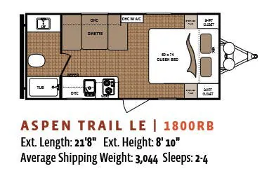 Dutchmen Aspen Trail LE 1800RB floor plan
